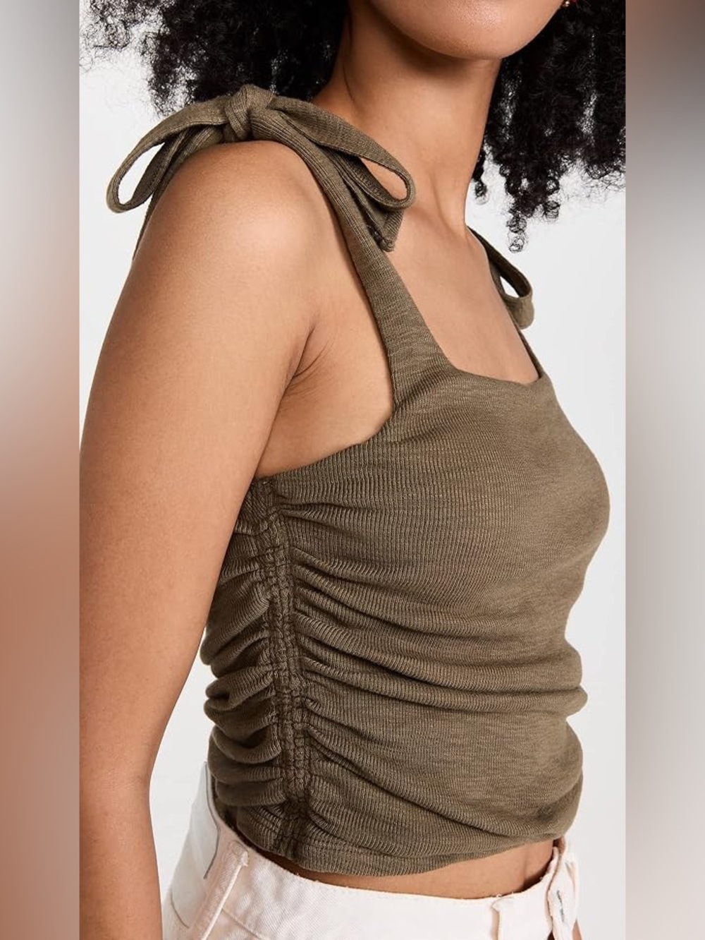 Free people olive green Boulevard tank Small
